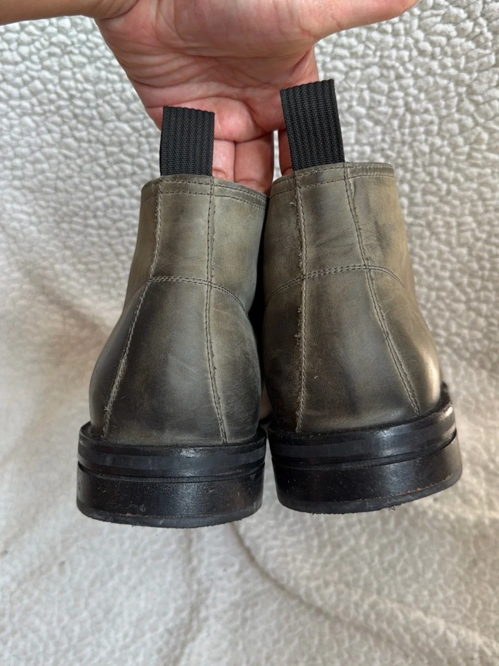 Cole Haan Men's Chukka Boots in Olive Green/gray with Black Laces